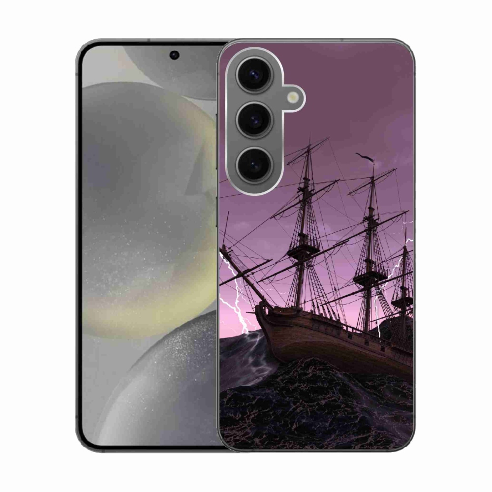 Zselés borítás mmCase Samsung Galaxy S24 készülékhez - hajó a viharban