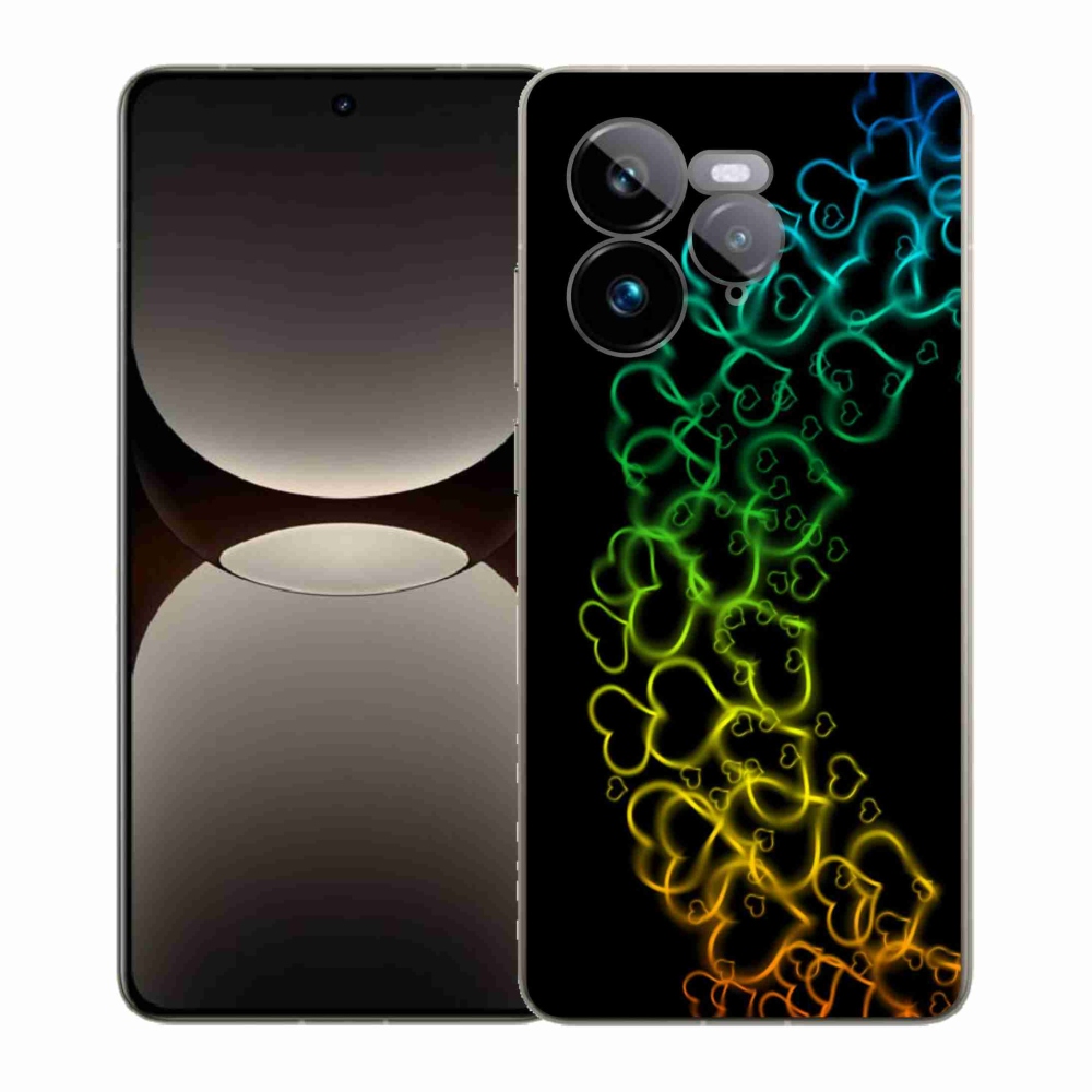 Zselés borítás mmCase a Realme GT 7 Pro 5G készülékhez - színes szívek