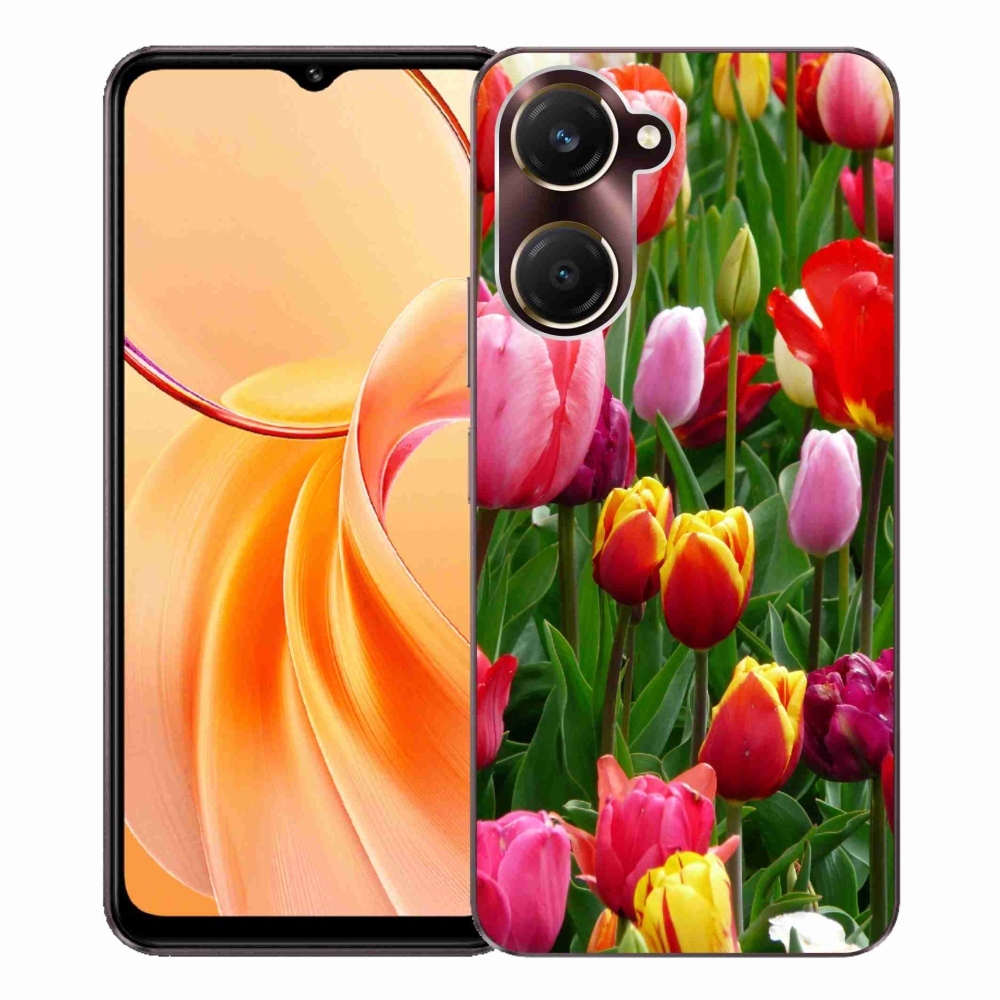 Zselés borítás mmCase a Vivo Y28s 5G-hez - tulipánok