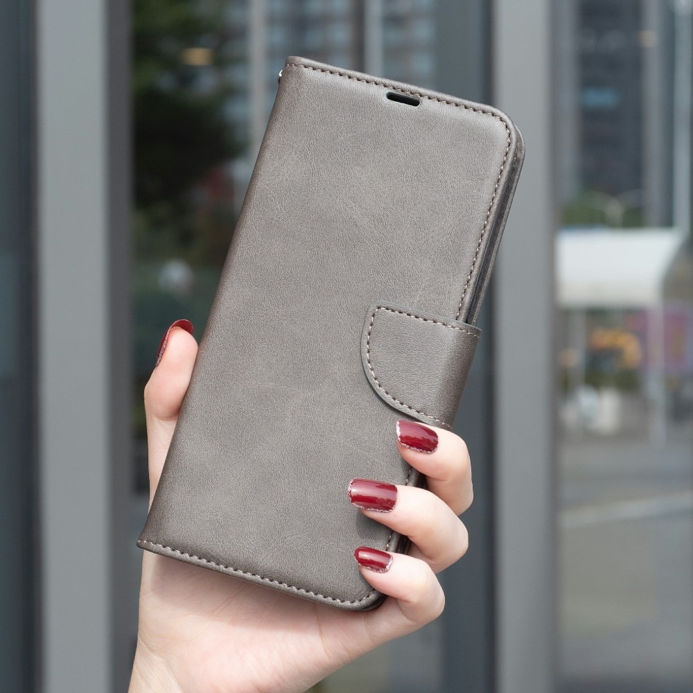 Könyvtáska tok Samsung Galaxy S25 Edge készülékhez - szürke