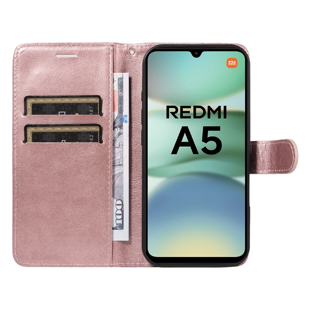 Tárcás könyvtáska Xiaomi Redmi A5 (173.45x79.35x8.45mm) - rózsaarany