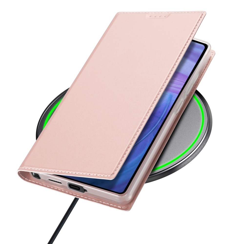 DUX könyvtáska Samsung Galaxy S25 Ultra készülékhez - rózsaarany