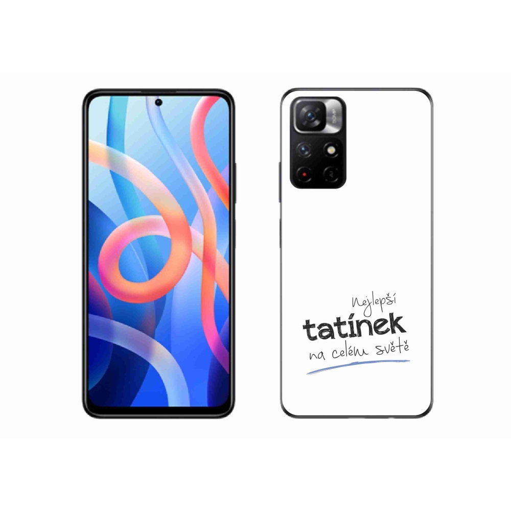 Gél borító mmCase a Xiaomi Redmi Note 11S 5G-hez - legjobb apuci 4 fehér háttérrel