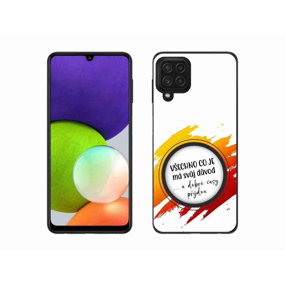 Gél borítás mmCase Samsung Galaxy A22 4G - idézet 3 fehér háttér