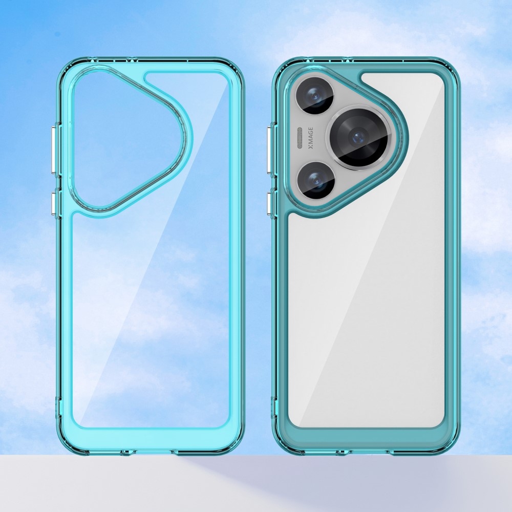 Gél tok fix hátlappal a Huawei Pura 70 Pro készülékhez - világoskék színben
