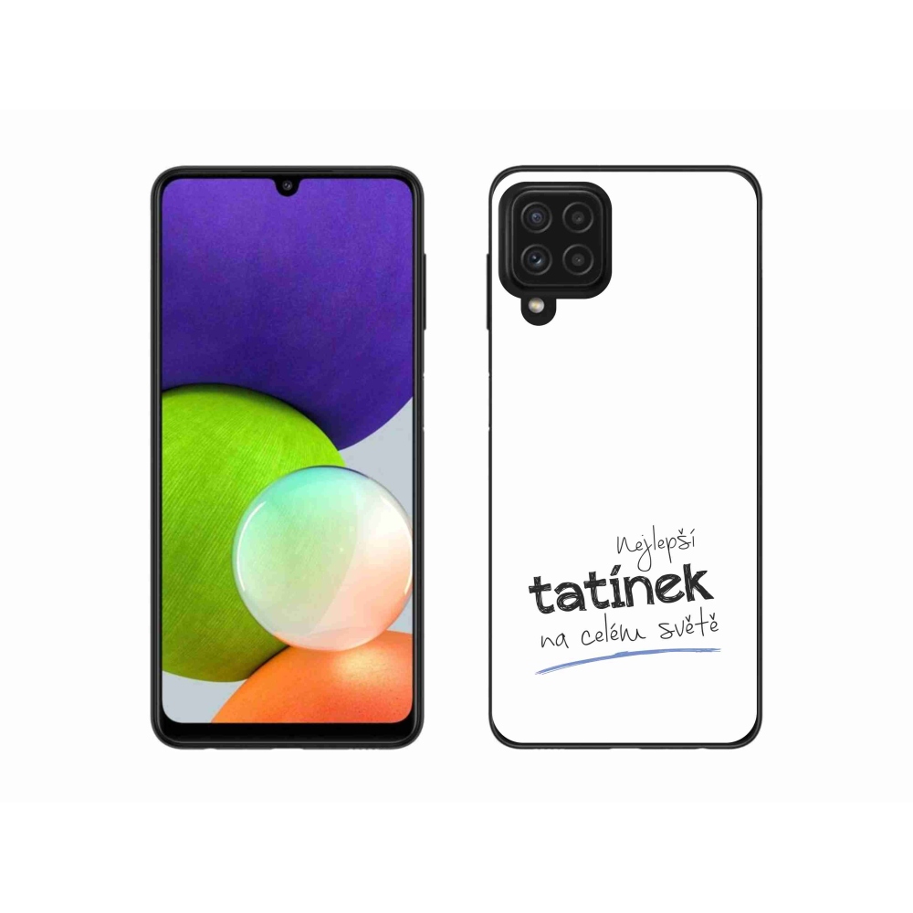 Gél borító mmCase Samsung Galaxy A22 4G - legjobb apuci 4 fehér háttérrel