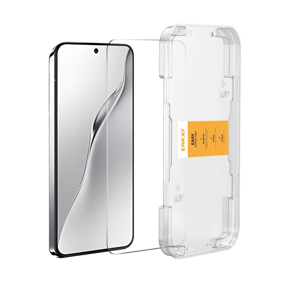 ENK teljes képernyő edzett üveg Xiaomi 15 mobiltelefonon, alkalmazáskeret alkalmazással