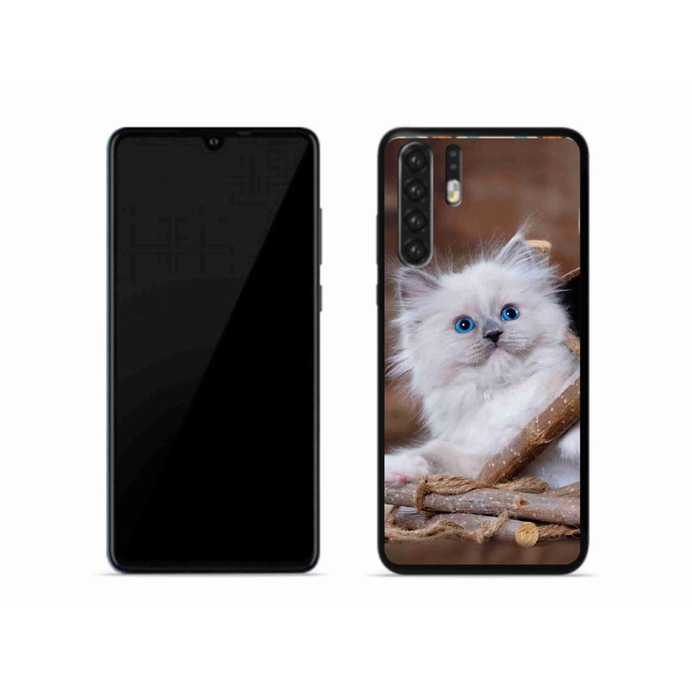 Gél borítás mmCase a Huawei P30 Pro készülékhez - fehér cica