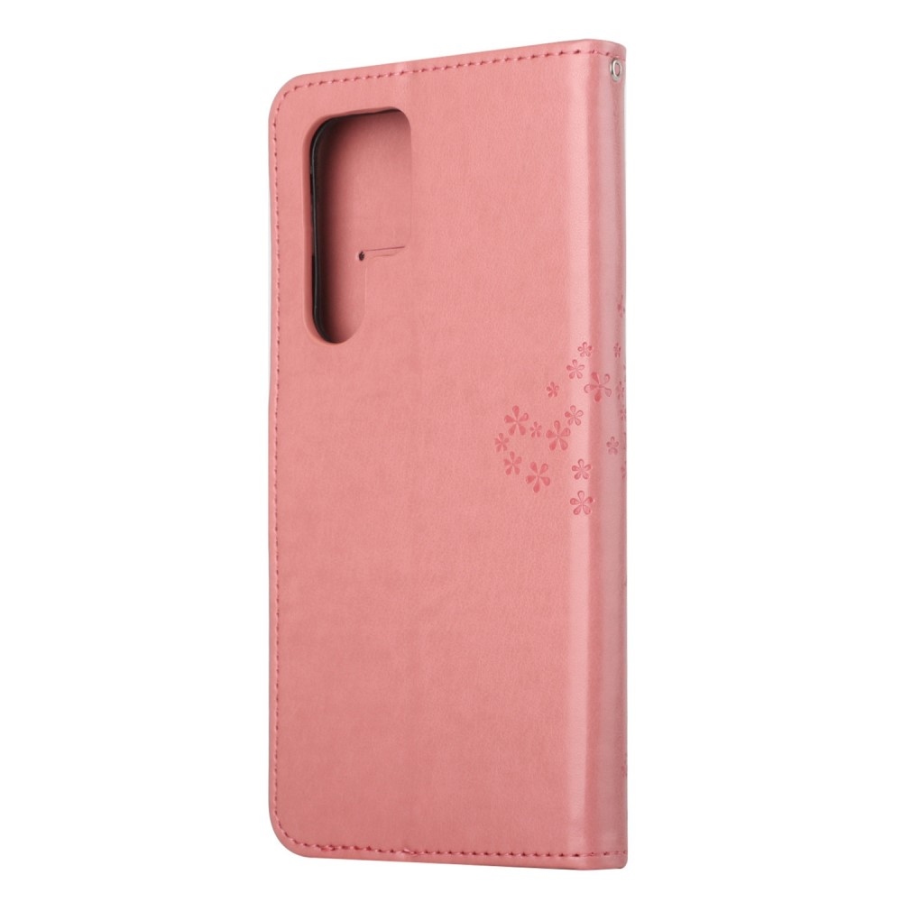 Fás könyv tok Samsung Galaxy S24 Ultra készülékhez - rózsaszín