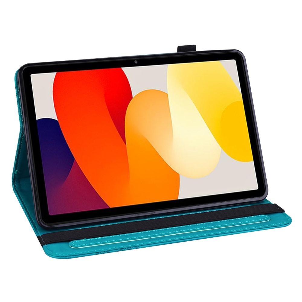 Virágos tok Xiaomi Redmi Pad SE-hez - kék