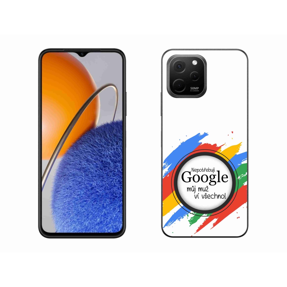 Gél borító mmCase a Huawei Nova Y61-en - az ember mindent tud fehér háttérrel