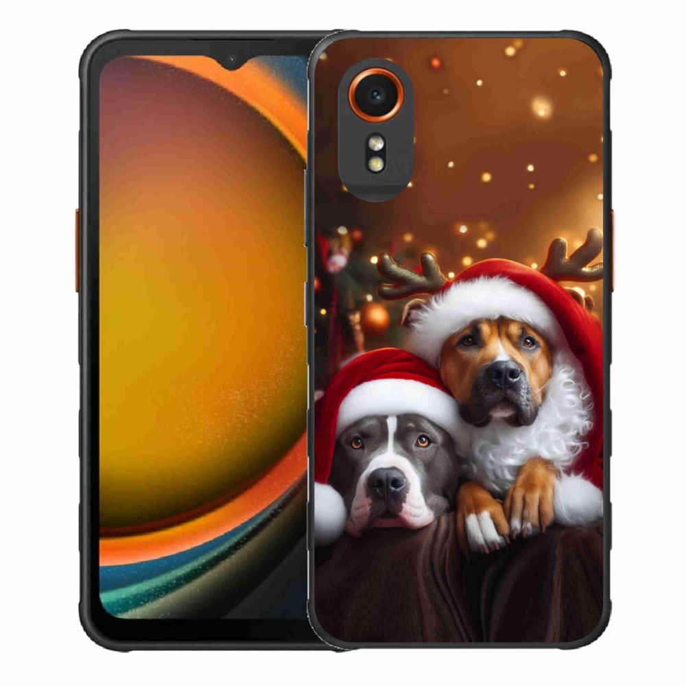 Gél borítás mmCase Samsung Galaxy Xcover 7 - Karácsonyi kutyák