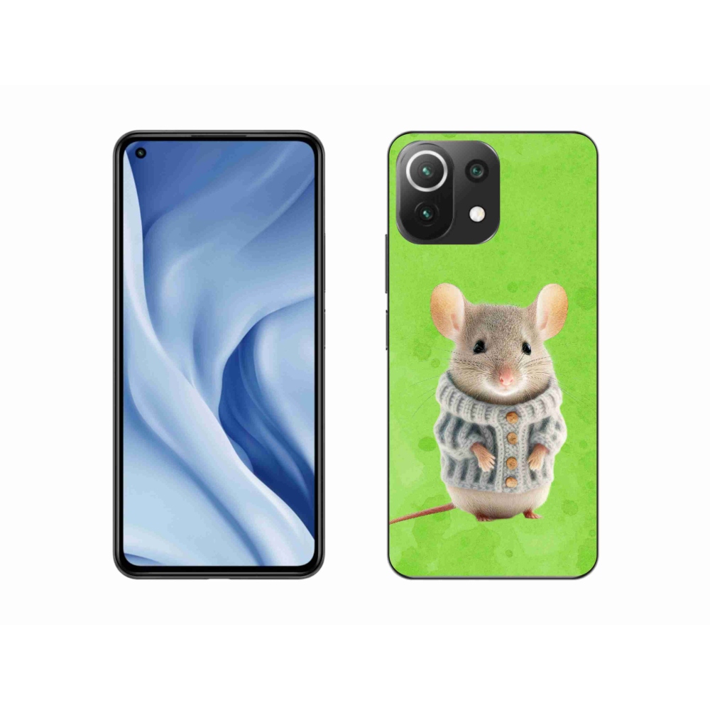 Gél borítás mmCase a Xiaomi Mi 11 Lite 4G/5G-hez - egér pulóverben