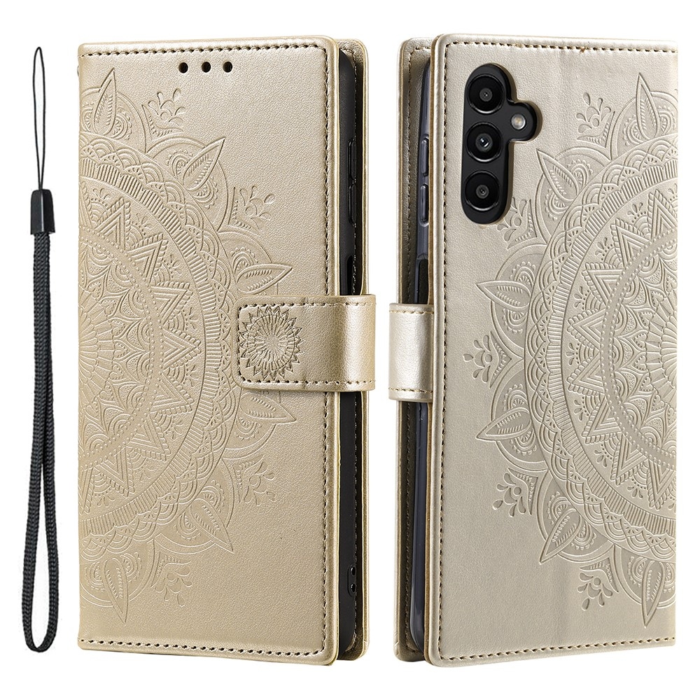 Mandala könyv tok Samsung Galaxy A26 5G - arany színben