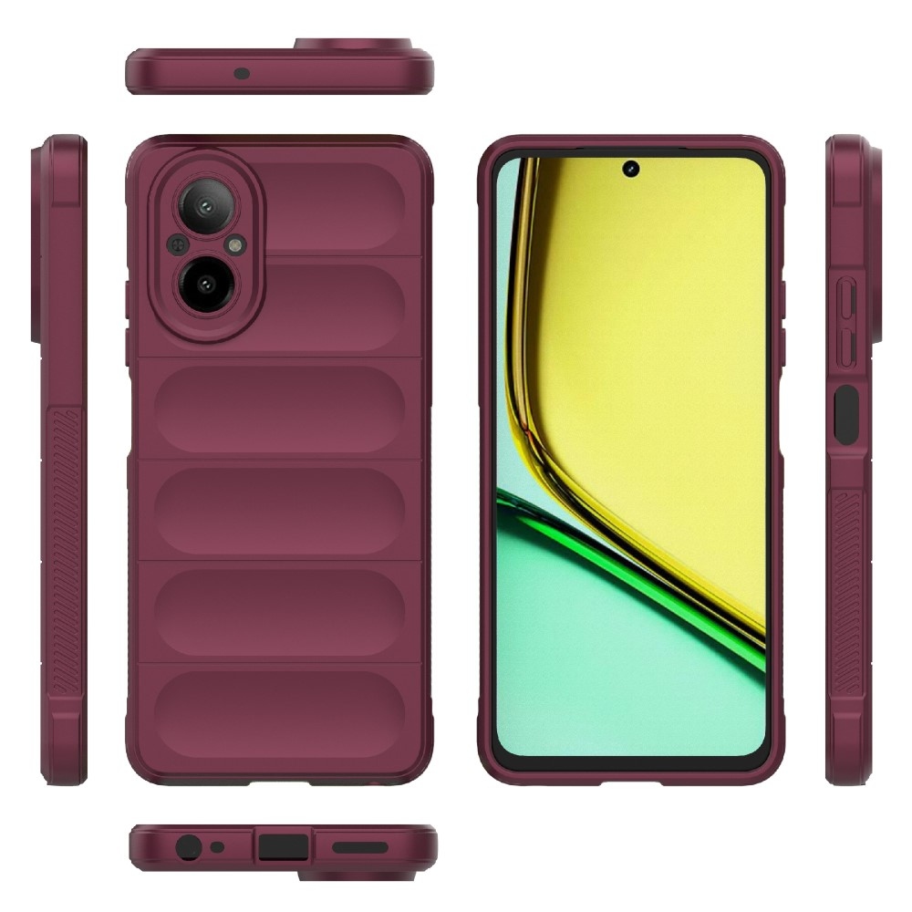 Rugg tartós zselés mobiltelefon borítás Realme C67 - bordó
