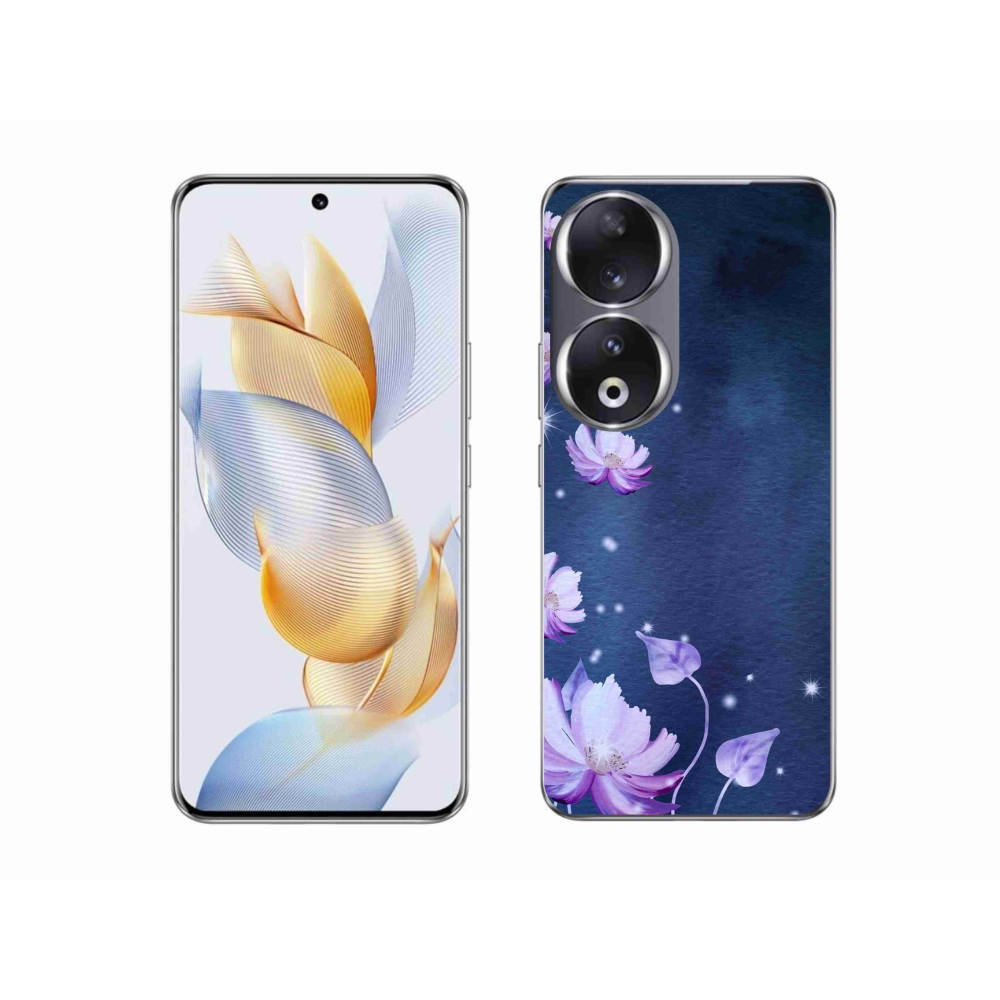 Gél tok mmCase a Honor 90 számára - hulló virágok
