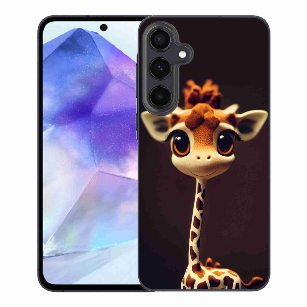 Zselés borítás mmCase Samsung Galaxy A55 5G - kis zsiráfhoz