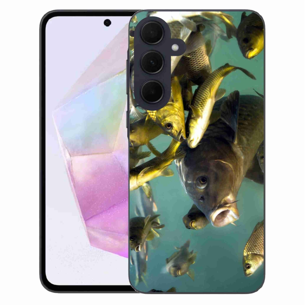 Gél tok mmCase a Samsung Galaxy A35 5G készülékhez - halak iskolája