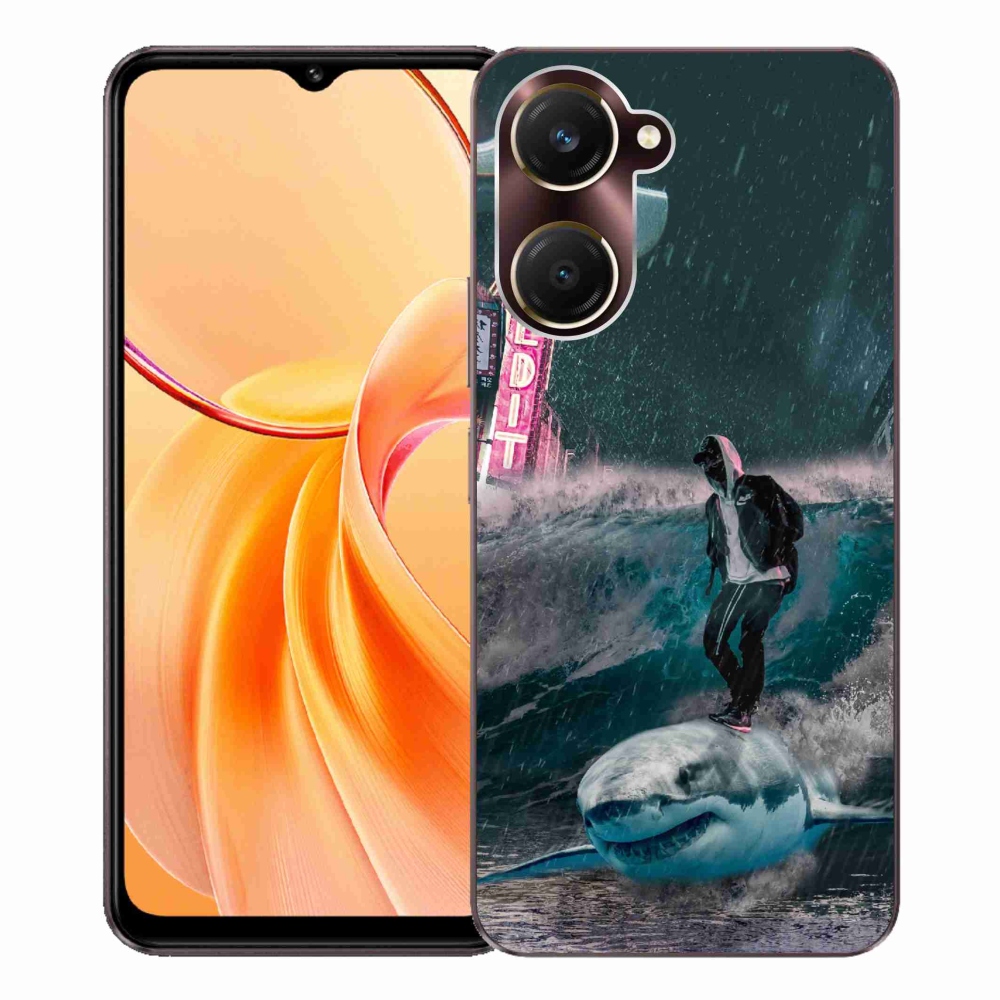Zselés borítás mmCase a Vivo Y28s 5G-hez - cápa