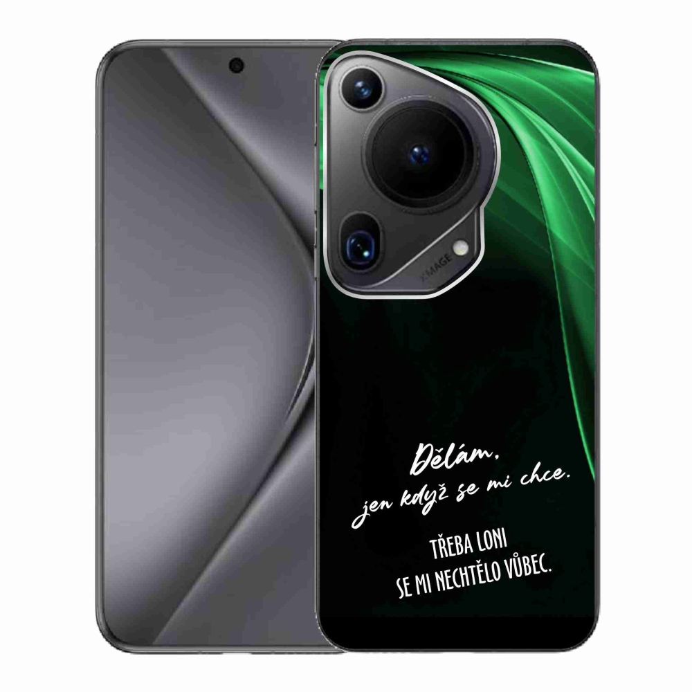 Gél borító mmCase a Huawei Pura 70 Ultra készülékhez - vicces szöveg 12 fekete háttér