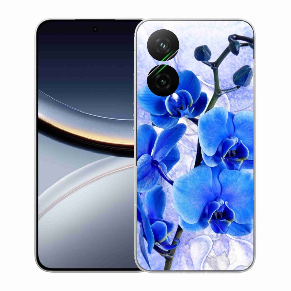 Gél borító mmCase a Xiaomi Poco F7 5G-hez - kék virágok