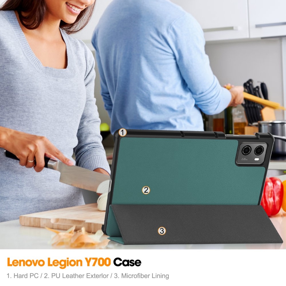 Cases okos záró tok Lenovo Legion Tab 8.8 (2. Gen.) táblagéphez - zöld