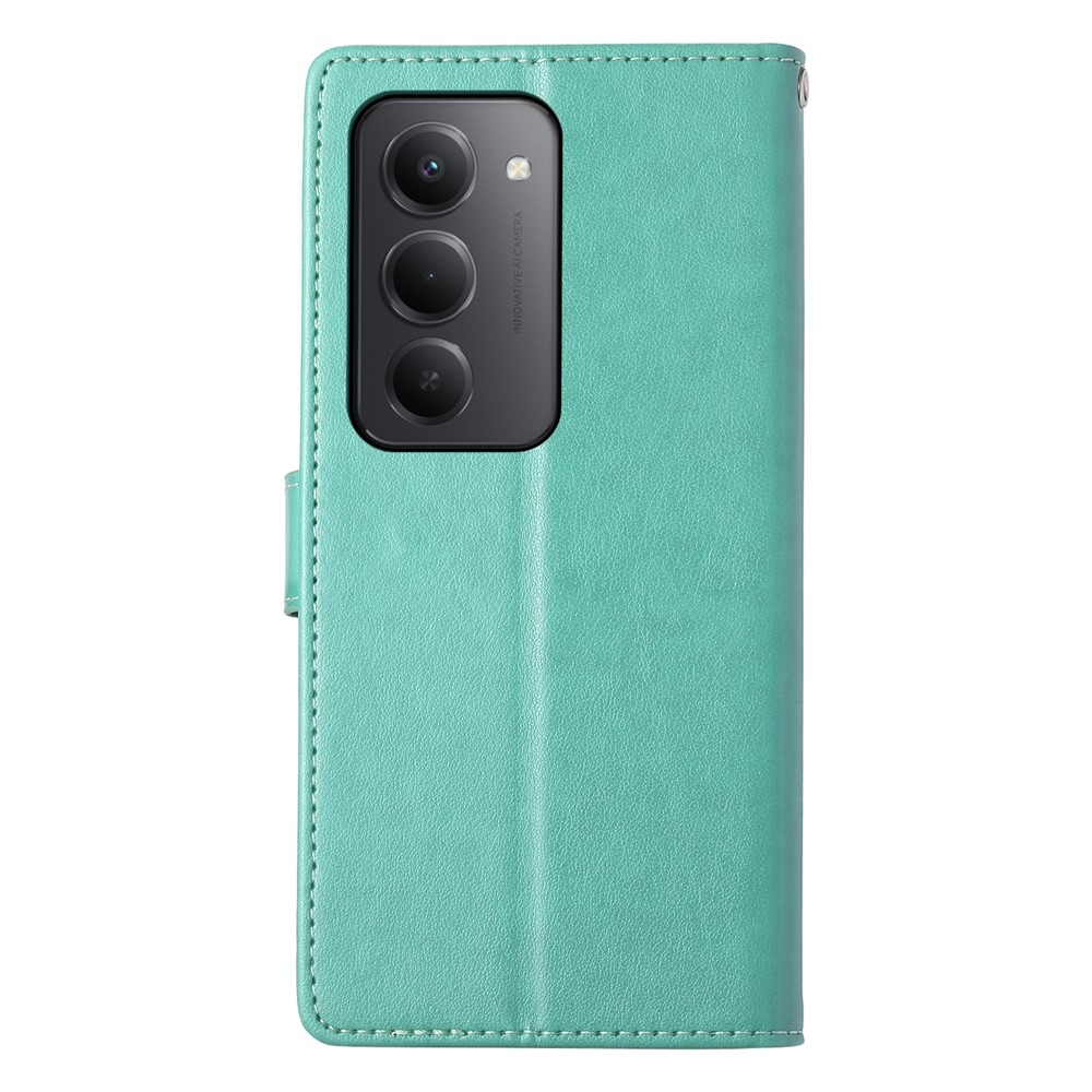 Virágos könyvtáska Xiaomi Redmi 15 5G (169mm) - teáskék színben