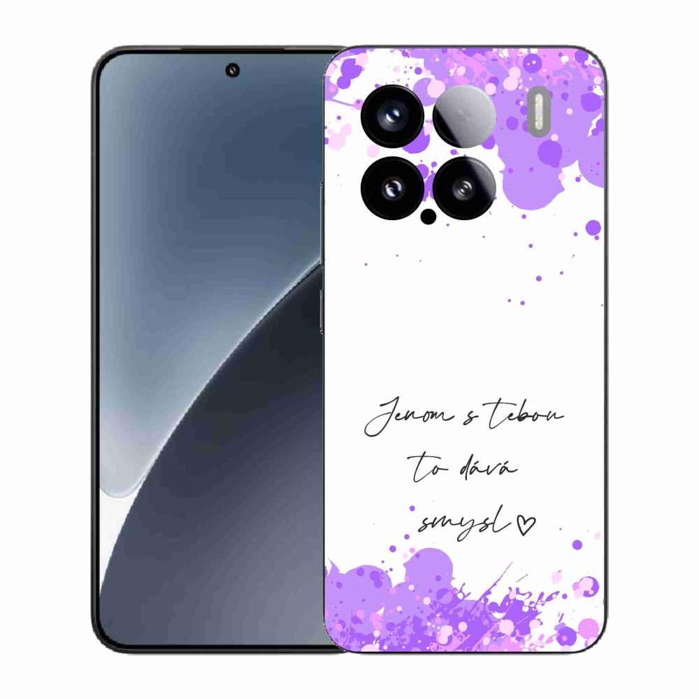 Gél borító mmCase a Xiaomi 15 - szerelem szöveg fehér háttérrel