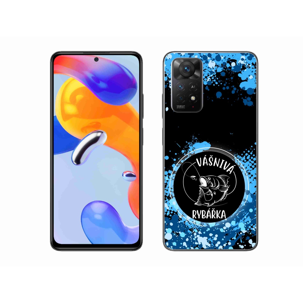 Gél borító mmCase a Xiaomi Redmi Note 11 Pro 4G/5G számára - szenvedélyes halász fekete háttérrel