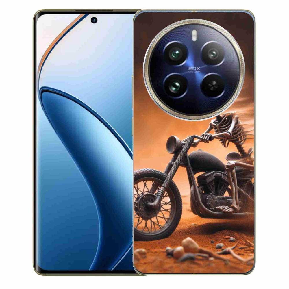 Gél borítás mmCase a Realme 12 Pro 5G/12 Pro+ 5G számára - csontváz motorkerékpáron