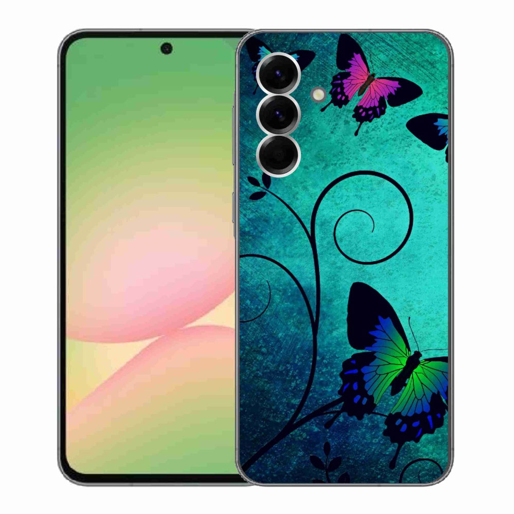 Gél borítás mmCase Samsung Galaxy A56 5G - színes pillangókhoz