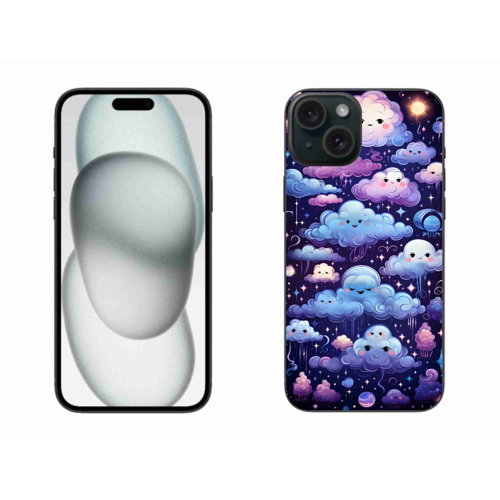Zselés borítás mmCase iPhone 15 Plus készülékhez - felhők