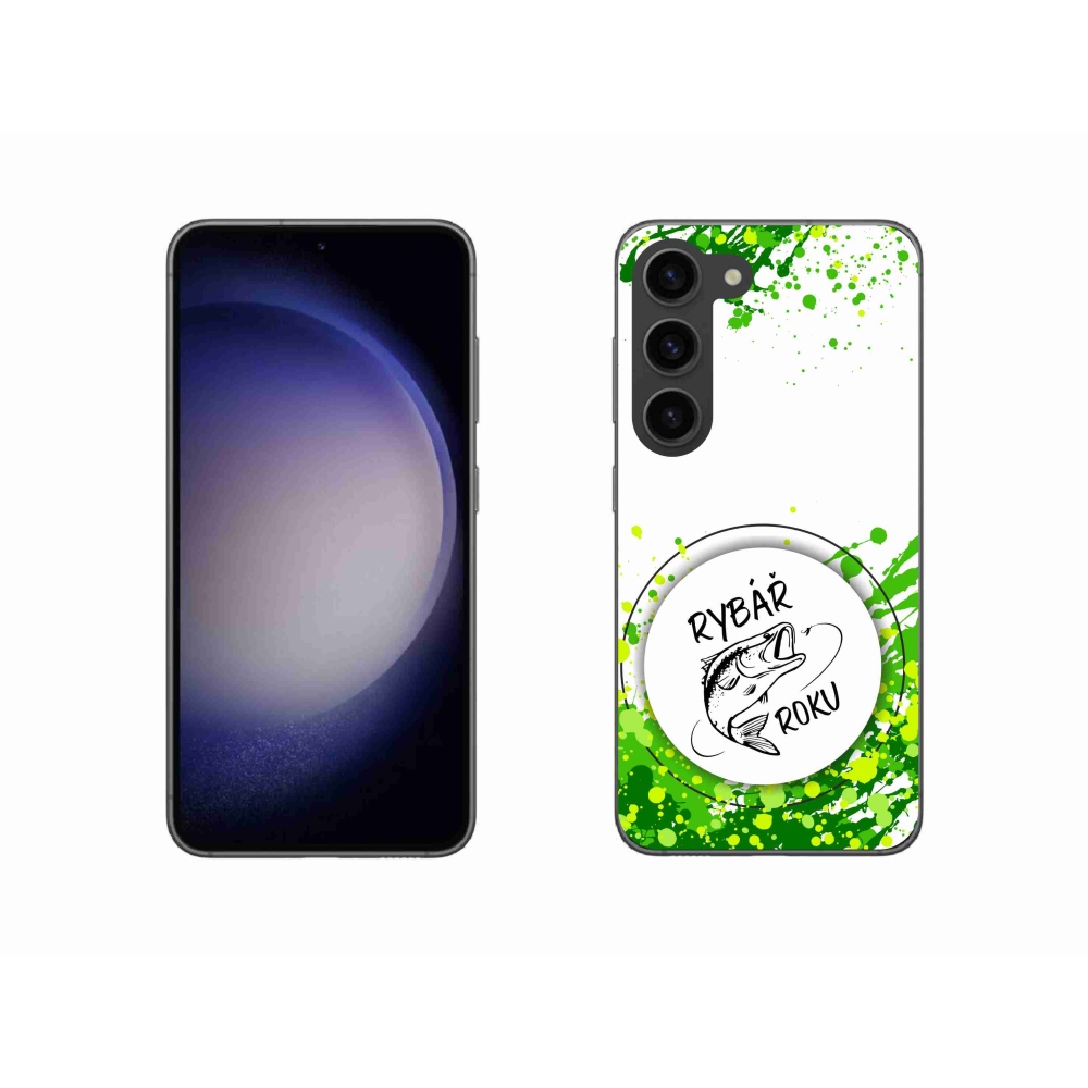 Gél borító mmCase Samsung Galaxy S23 5G - az év halászának fehér háttere