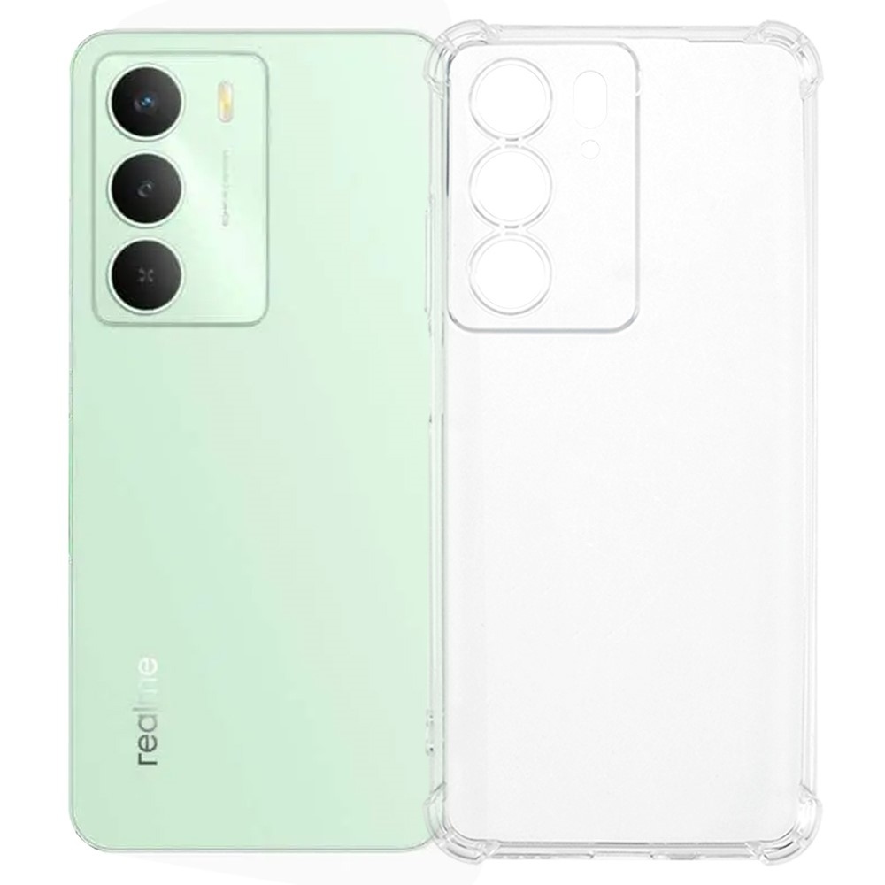 Átlátszó zselés tok megerősített sarkokkal a Realme 14x 5G/Realme C75 készülékhez - átlátszó