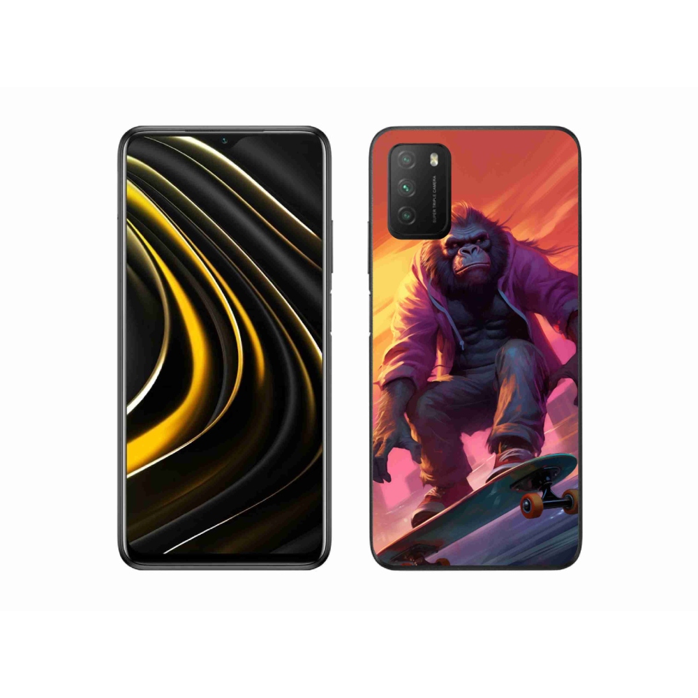 Gél borítás mmCase a Xiaomi Poco M3-hoz - gorilla a gördeszkán