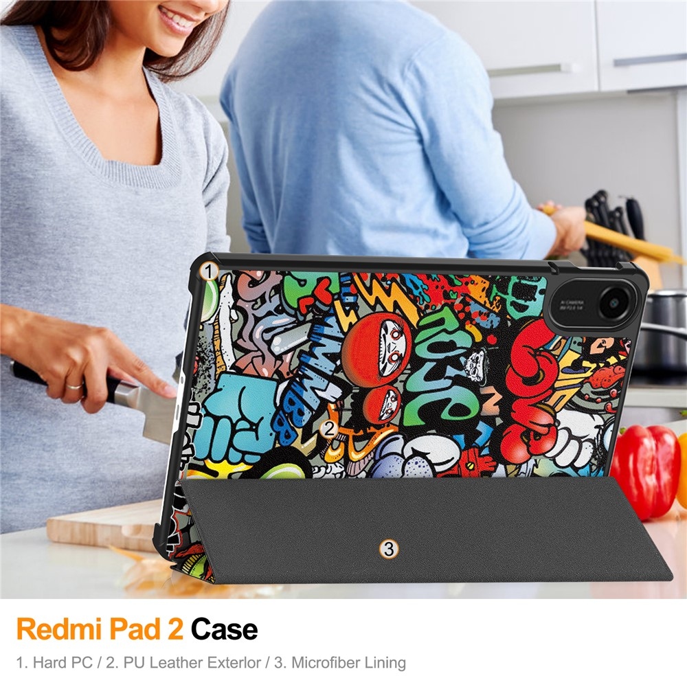 Patte intelligens záró tok Xiaomi Redmi Pad 2 - graffiti