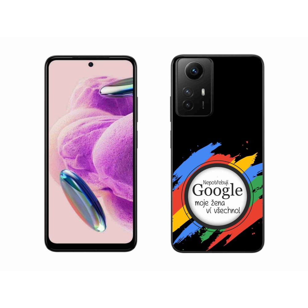Gél borító mmCase a Xiaomi Redmi Note 12S-hez - a nő mindent tud fekete háttérrel
