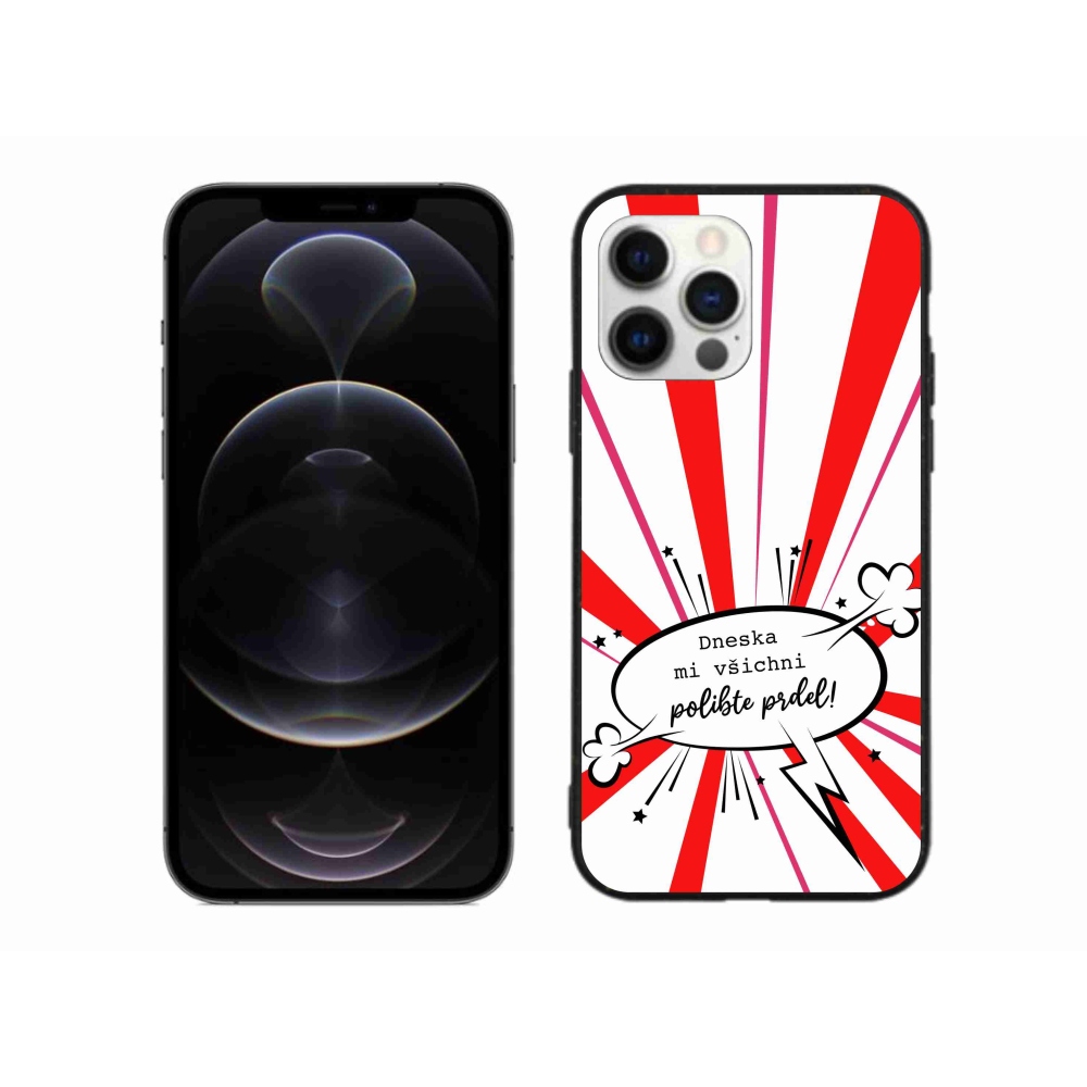 Gél borítás mmCase iPhone 12 Pro Max készülékhez - vicces szöveg 15 fehér háttér