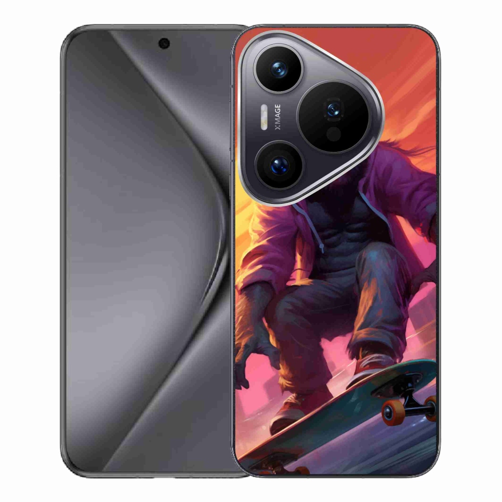 Gél borítás mmCase a Huawei Pura 70 Pro számára - gorilla a gördeszkán