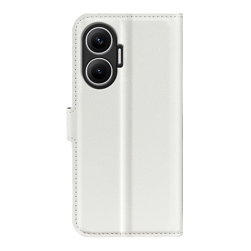Litchi könyv tok a Xiaomi Poco F7 5G-hez - fehér