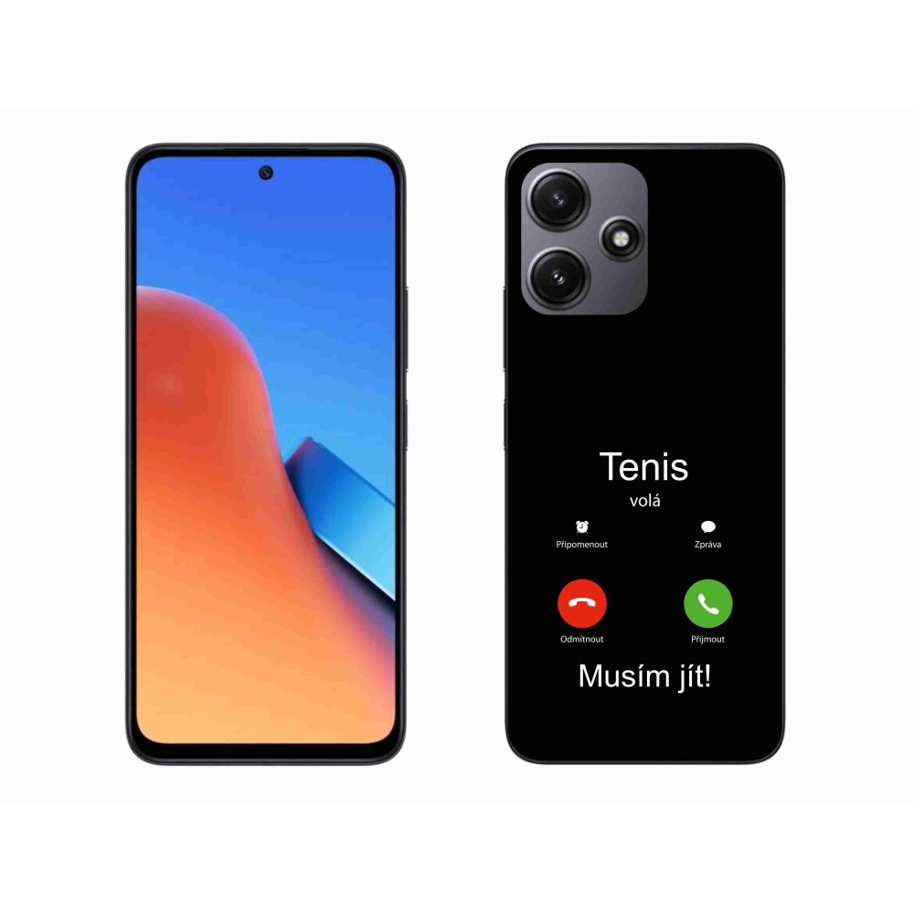 Gél borító mmCase a Xiaomi Redmi 12 5G - teniszhívások fekete háttérrel