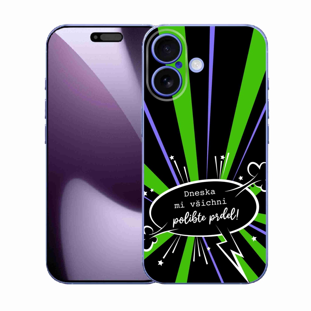 Gél borító mmCase iPhone 17 készülékhez - vicces szöveg 15 fekete háttér