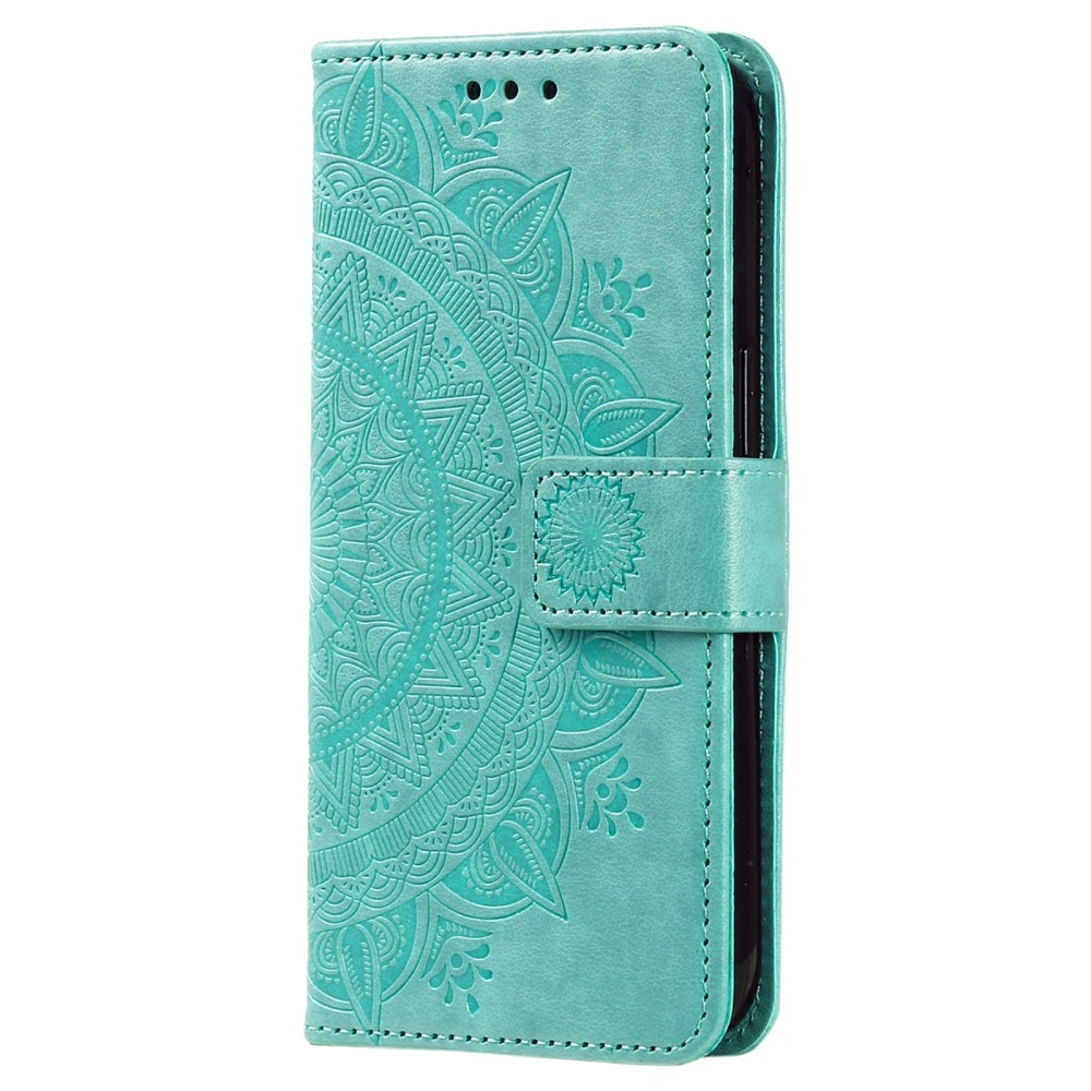 Mandala könyv tok a Samsung Galaxy A06 4G készülékhez - teáskék színű