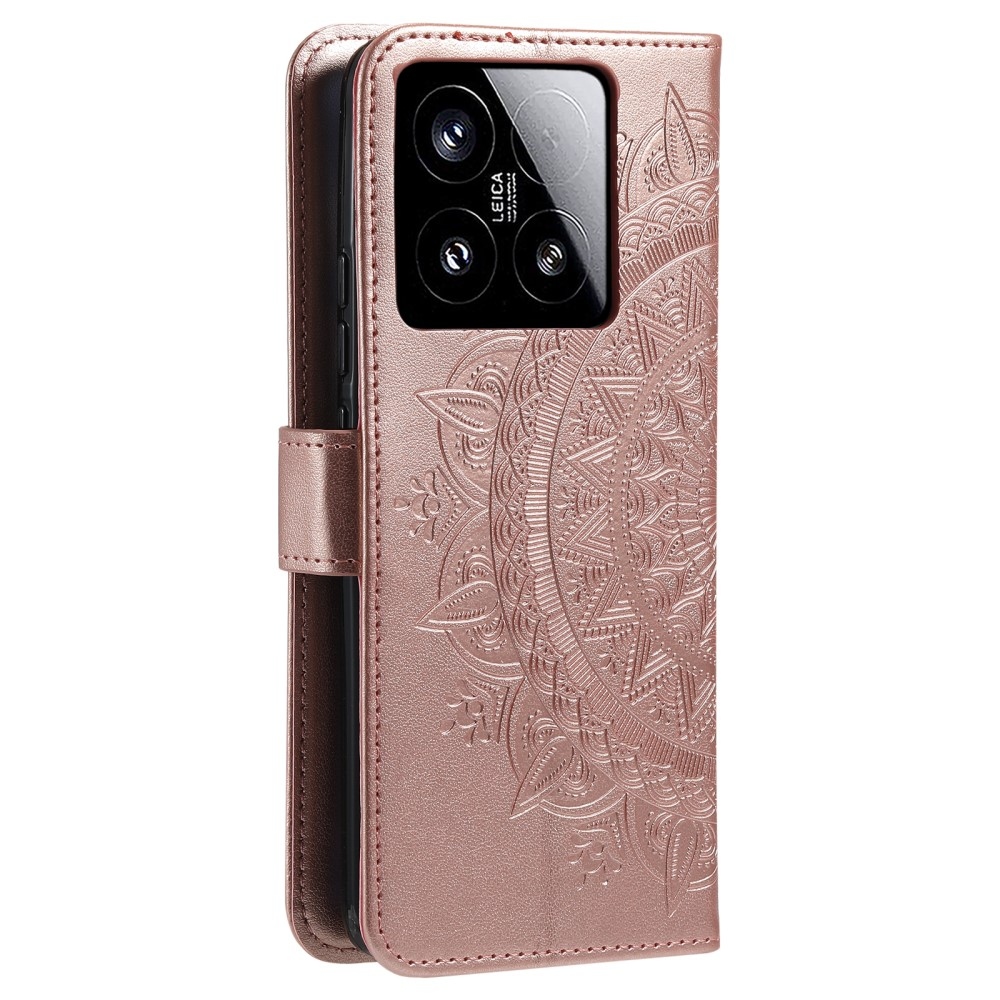 Mandala könyv tok Xiaomi 15-öshöz - rózsaarany