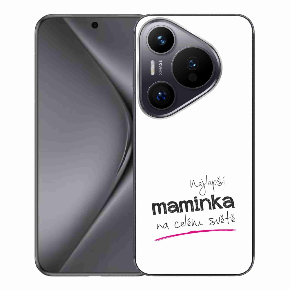 Gél borító mmCase a Huawei Pura 70 Pro - legjobb anya 4 fehér háttérrel