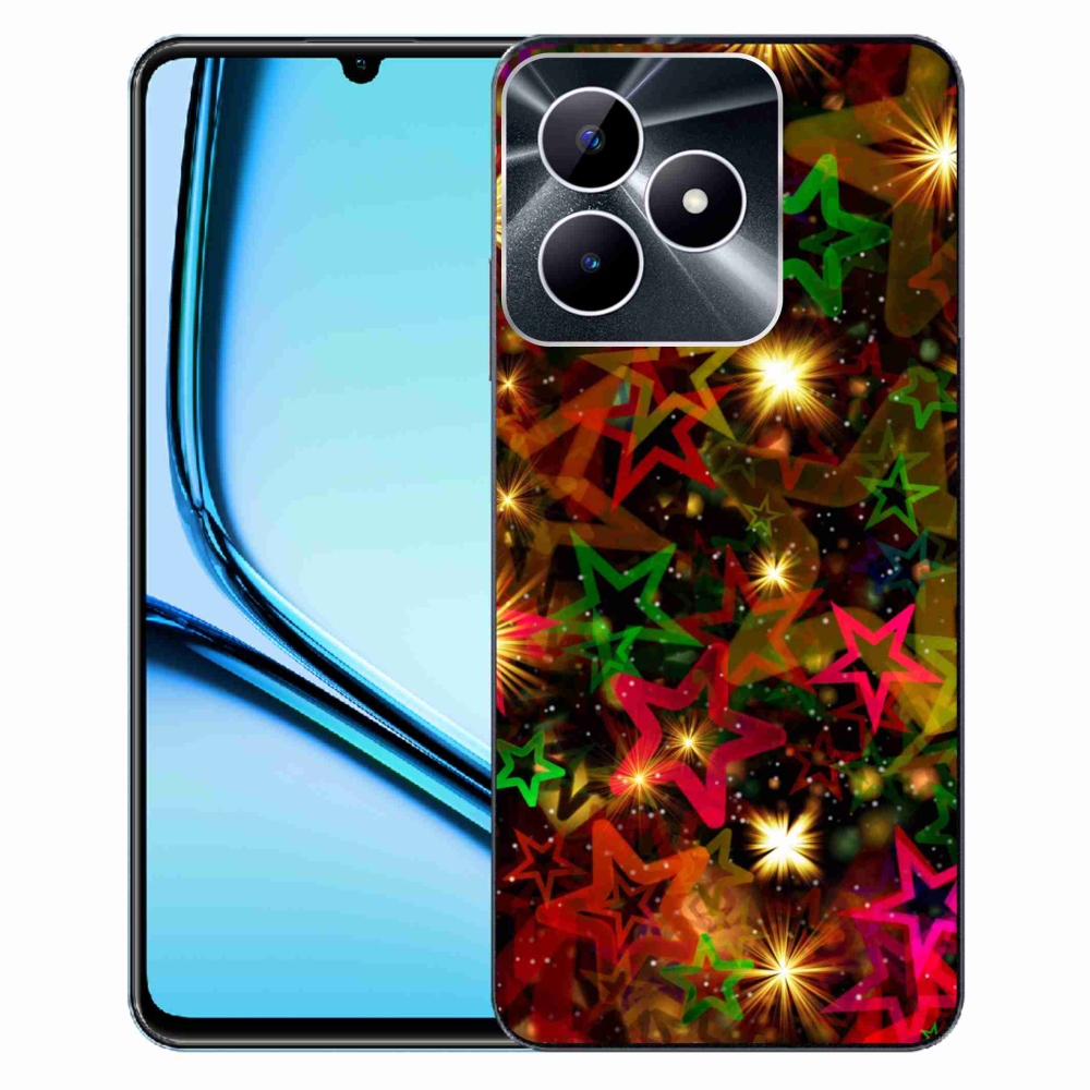 Zselés borító mmCase a Realme Note 50 készülékhez - színes csillagok