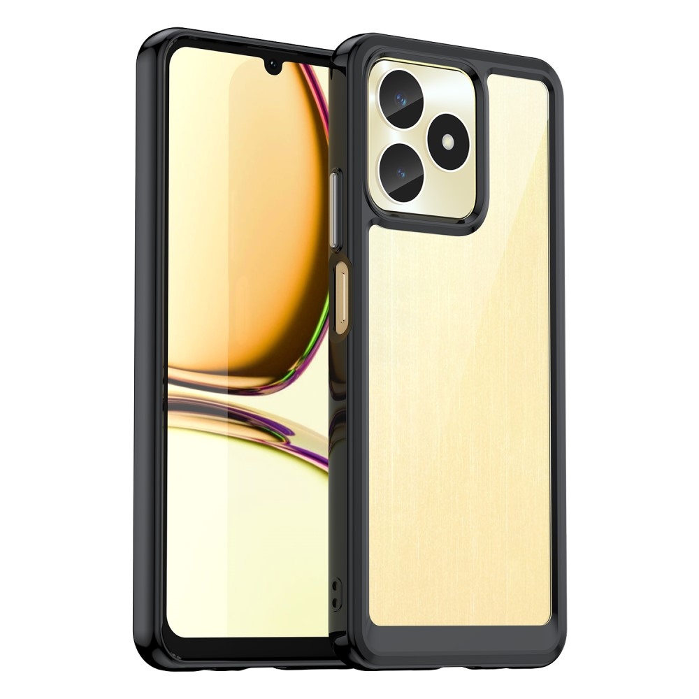 Gél tok fix hátlappal a Realme C51/C53 készülékhez - fekete