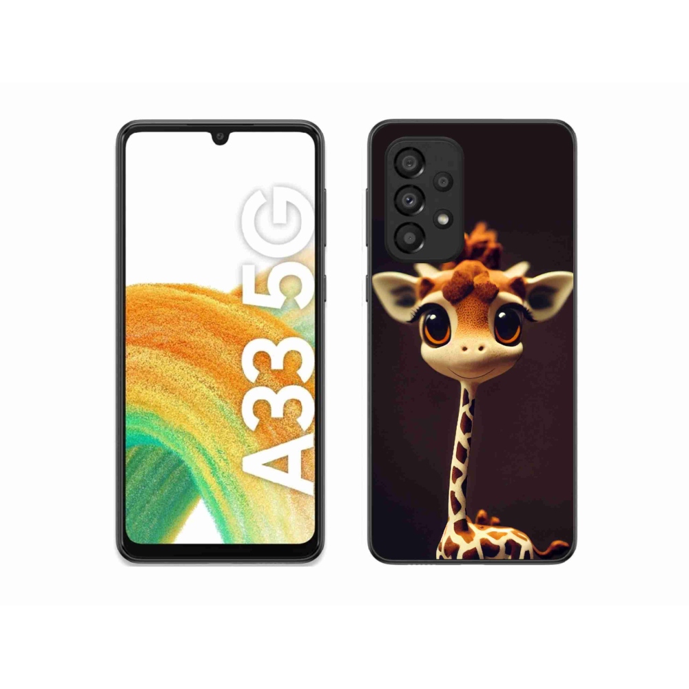 Zselés borítás mmCase Samsung Galaxy A33 5G - kis zsiráfhoz