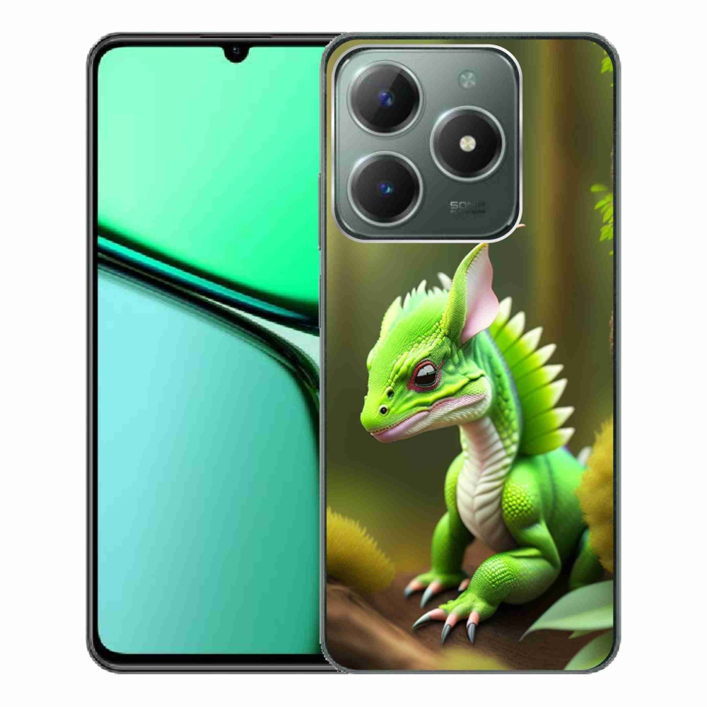Zselés borítás mmCase a Realme C61 készülékhez - zöld sárkány
