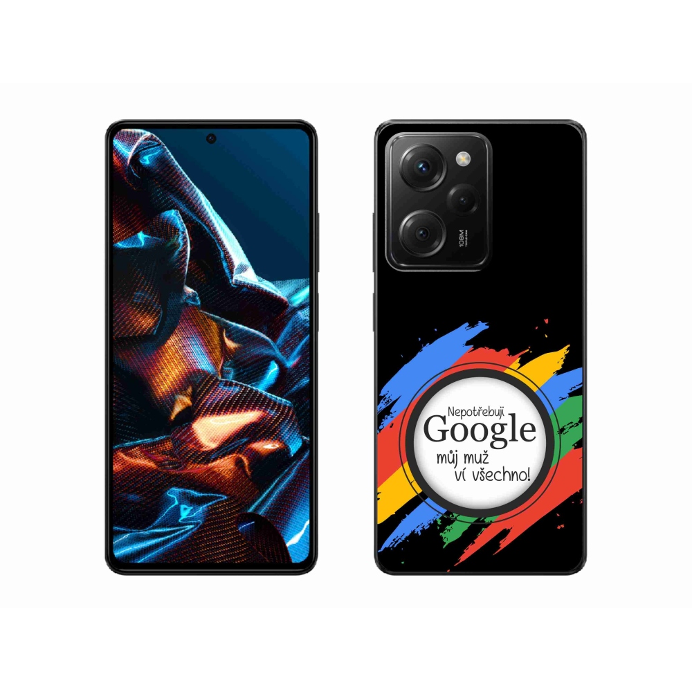 Gél borítás mmCase a Xiaomi Poco X5 Pro 5G-n - az ember mindent tud fekete háttérrel